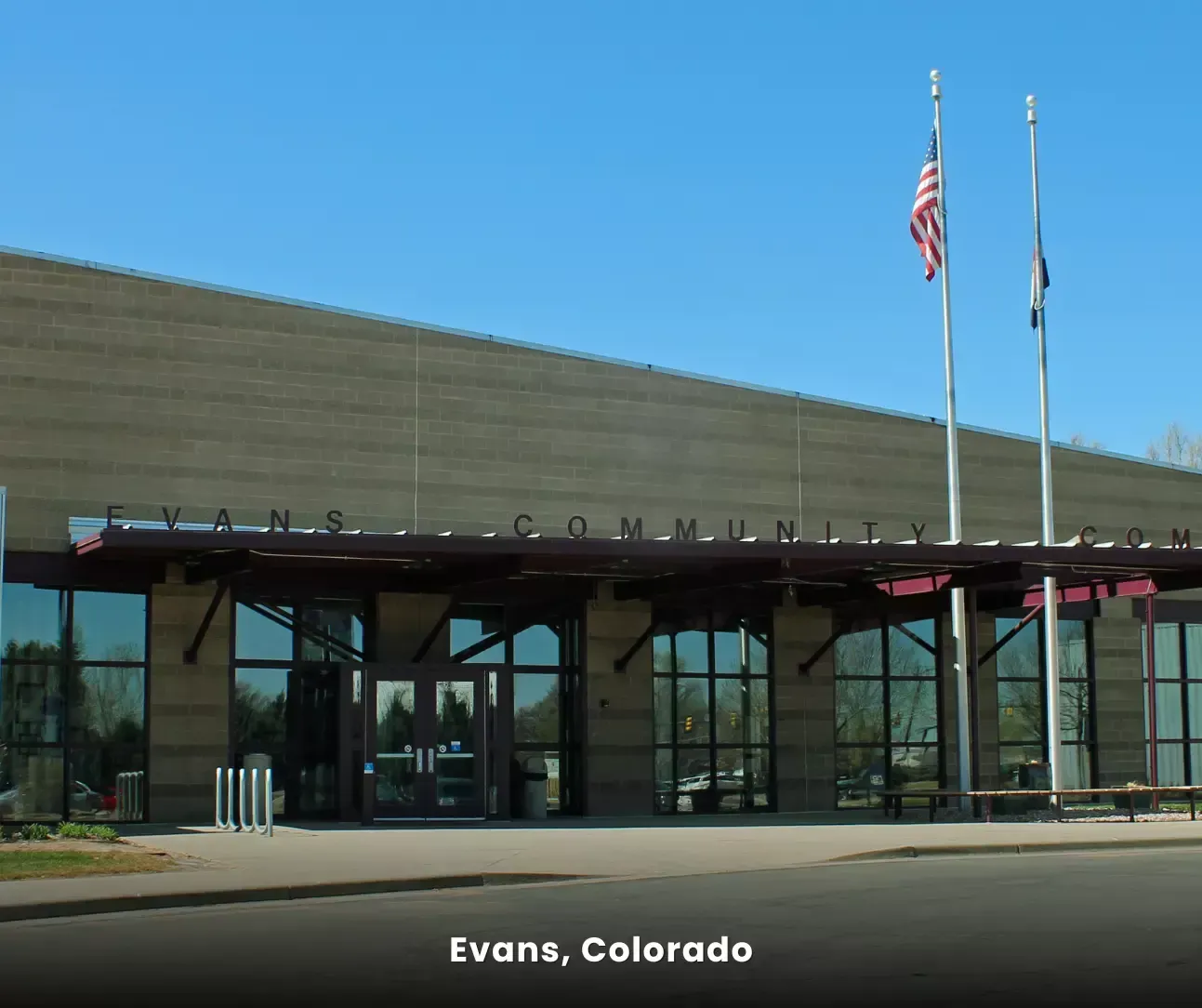 Evans, Colorado community building exterior, local service area for professional upholstery cleaning