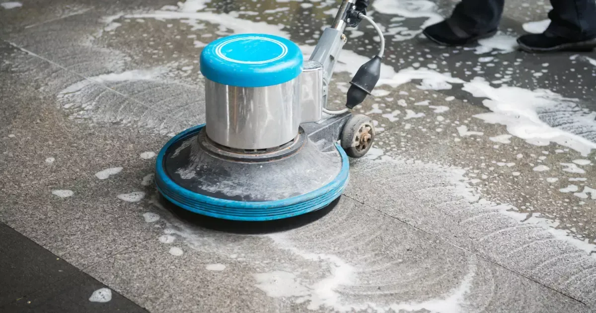 A machine on a concrete surface