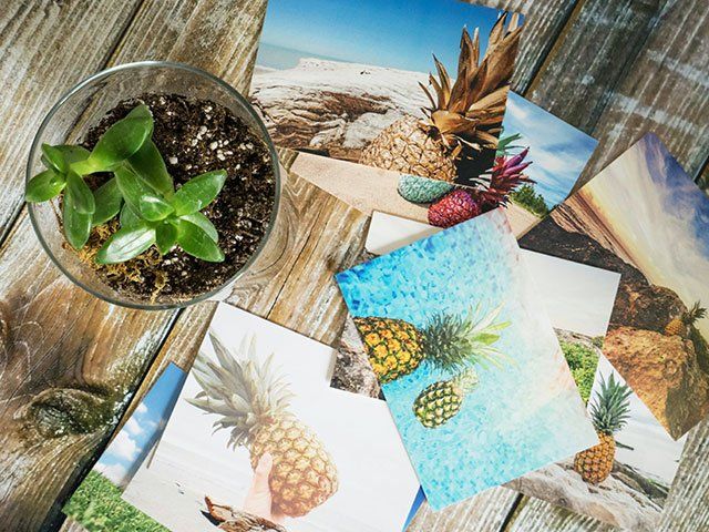Image of photographs on floor
