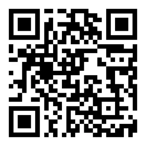 Black-and-white QR code on a white background