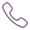 Purple telephone handset icon.