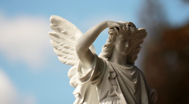 Memorial marker creating a meaningful presence during a funeral service