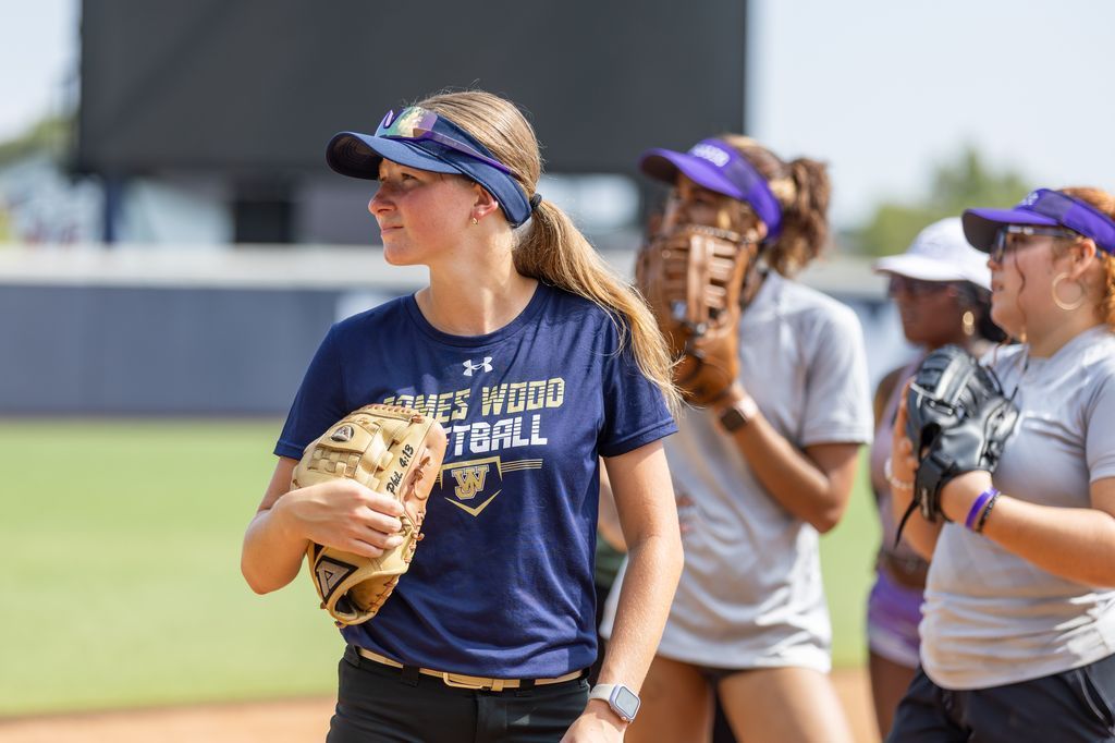 Female softball player competing at Williamsburg Sports Festival