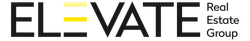 ELEVATE Real Estate Group logo in black and yellow on a white background