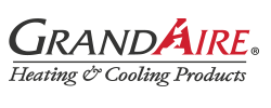 GrandAire logo with black text and a red stylized