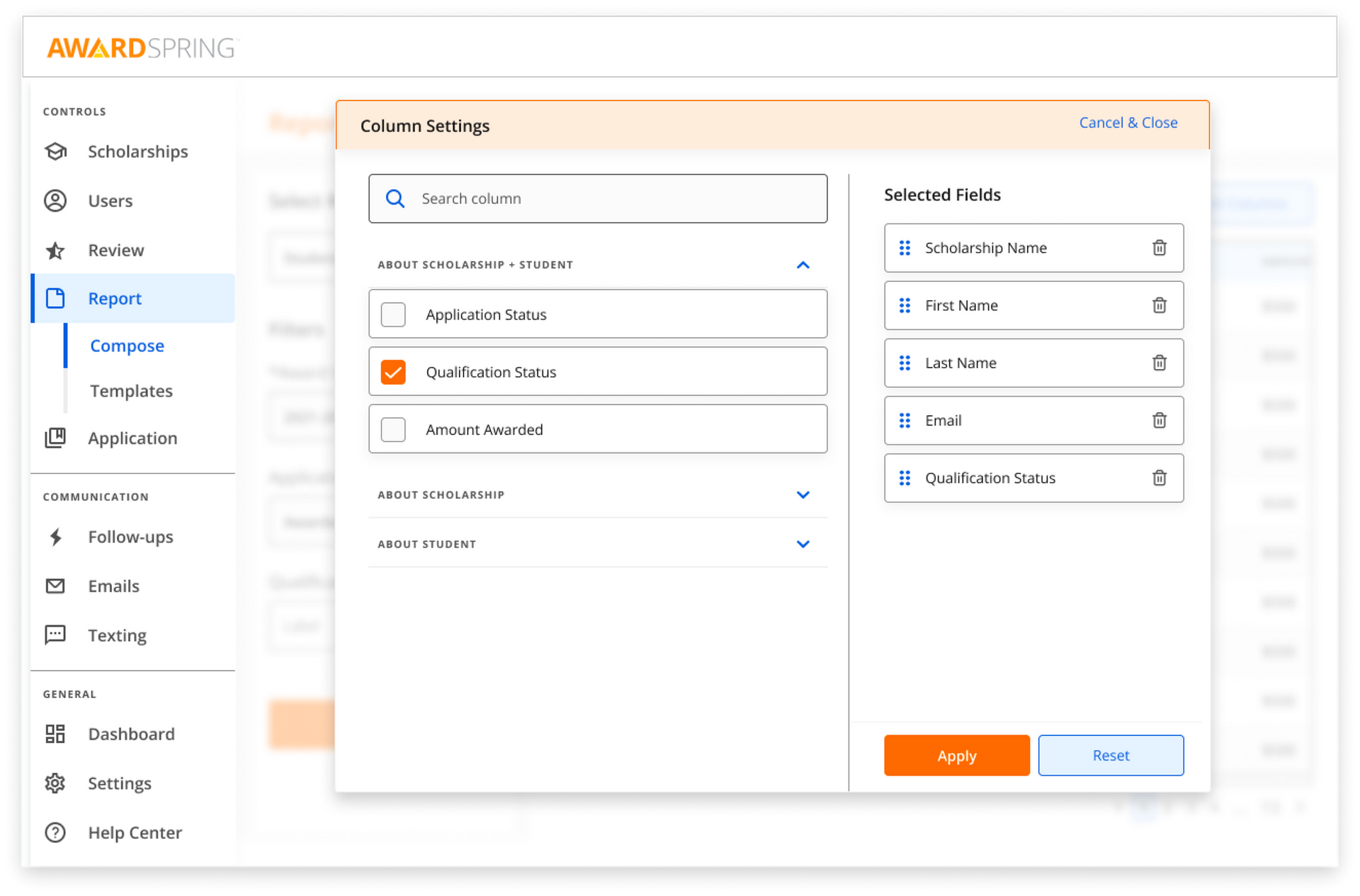 AwardSpring Feature Spotlight Smart Reports New Feature