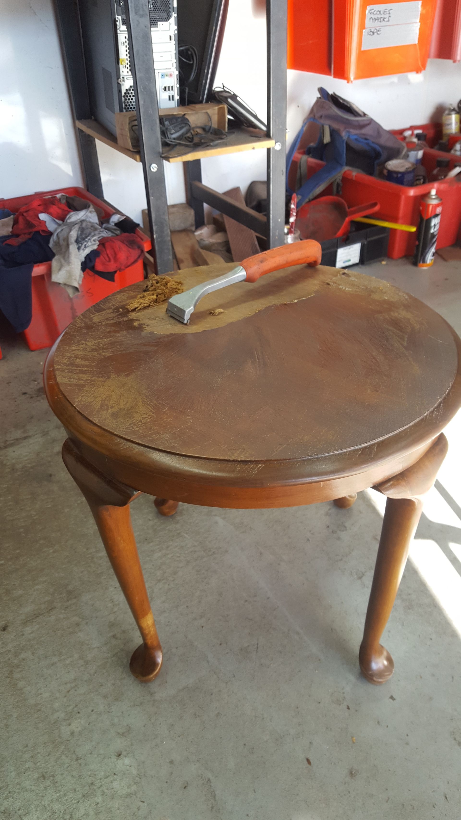 Varnish Scraping Coffee Table