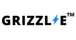 The Grizzl-E brand logo, featuring black text with a blue lightning bolt replacing the letter 'l'.
