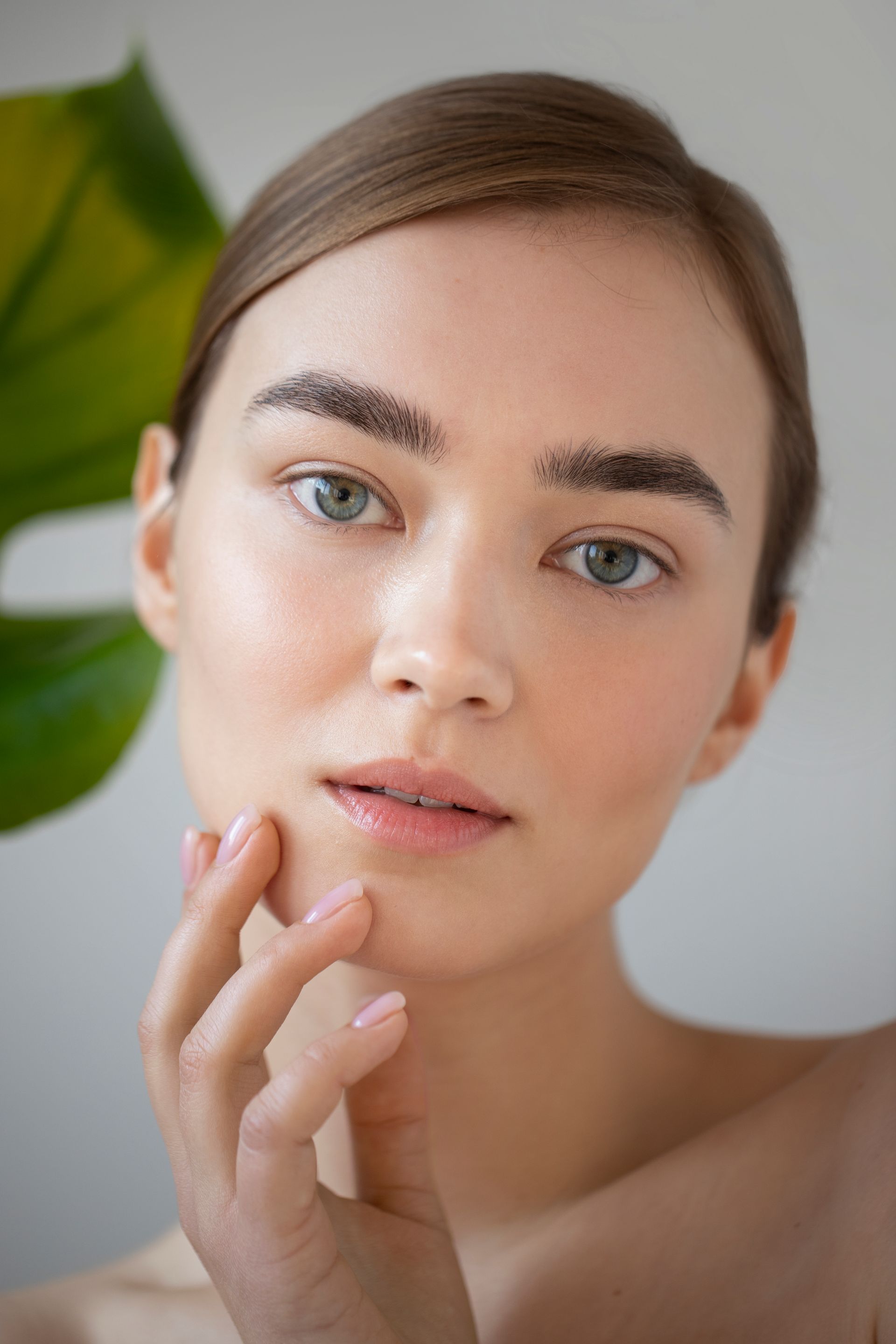 woman with clear skin