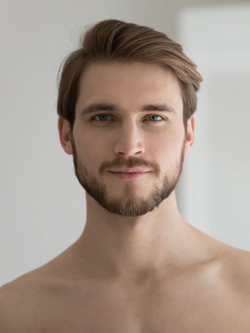 man with smooth torso