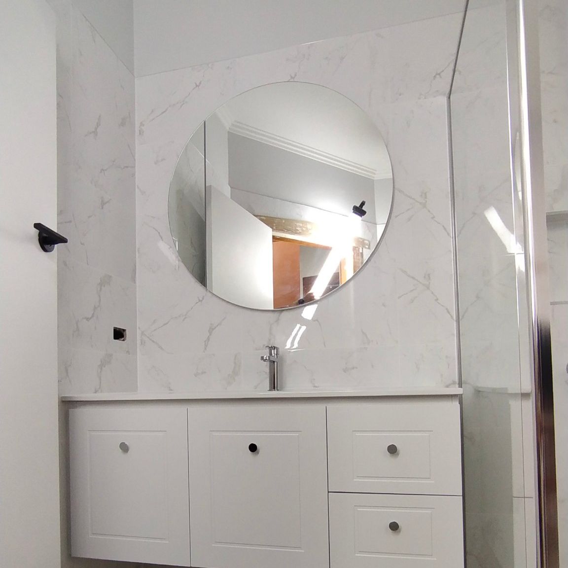 Mirrors and Glass — Devonport, TAS — Blue Glass Shower Screens