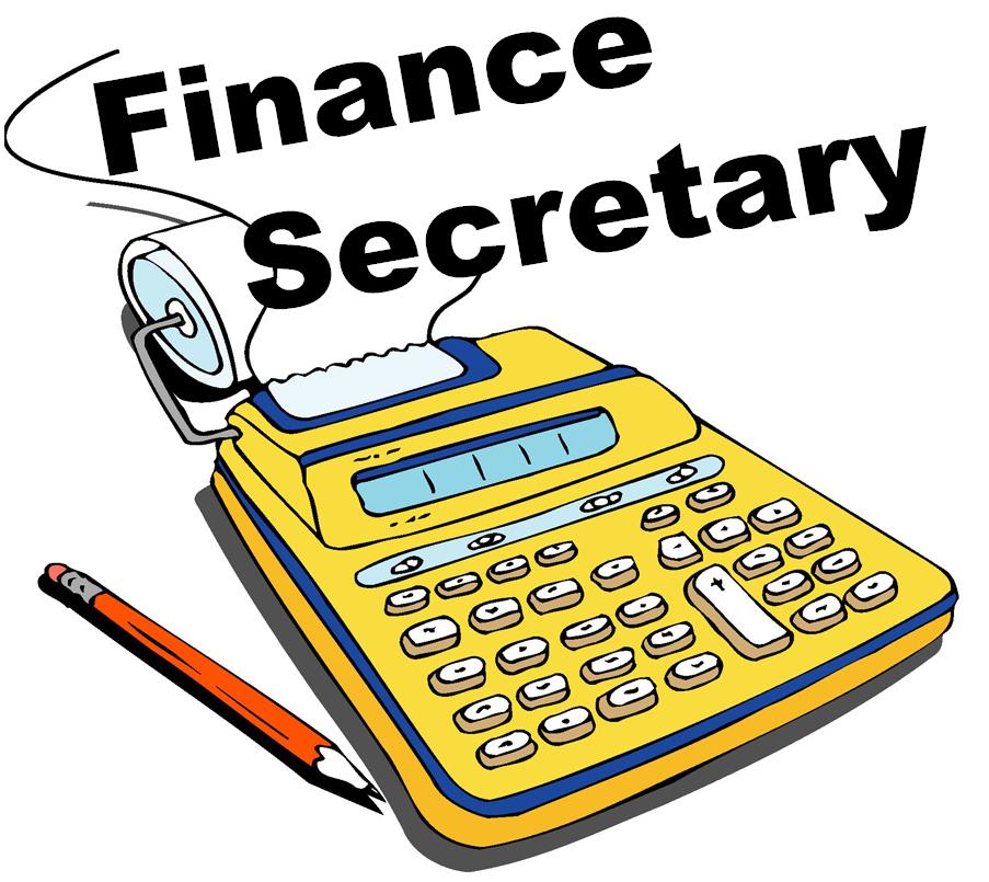 A cartoon illustration of a finance secretary 's calculator and pencil