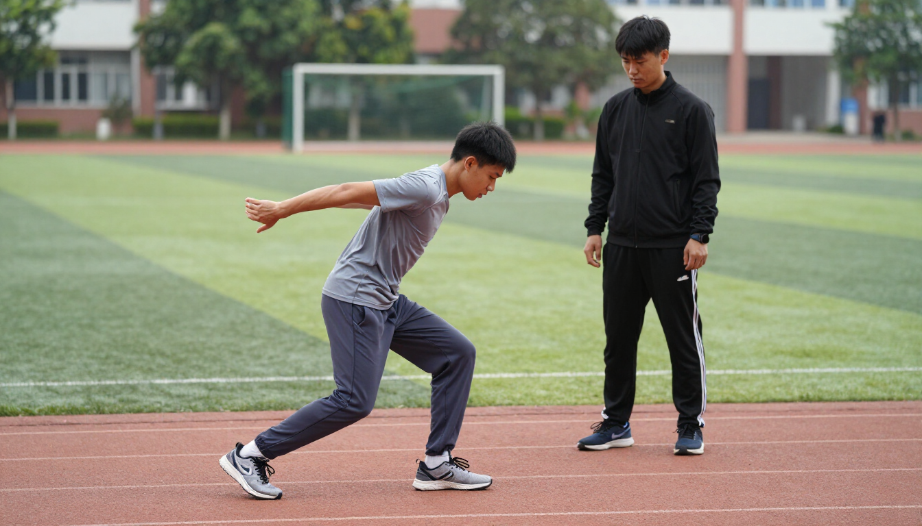 Young athlete gradually returning to practice with supportive footwear