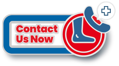 “Contact Us Now” call button with blue and red phone icon and a white plus sign