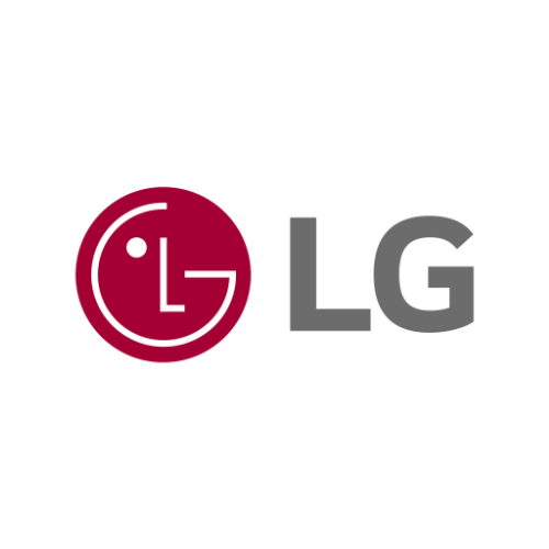 El logotipo de LG está sobre un fondo blanco.