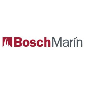 El logotipo de Bosch Marin es rojo y negro sobre un fondo blanco.
