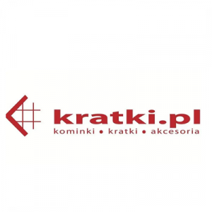 Un logotipo rojo y blanco para kratki.pl
