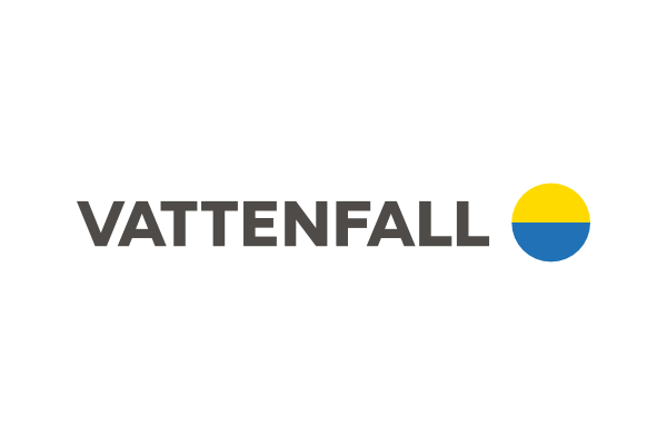 Vattenfall logo: Dark gray text 