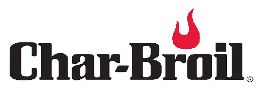 The logo for char broil has a red flame on it.