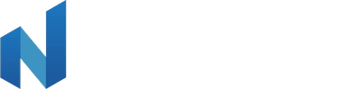 A blue and white logo for NextGen Design & Build.