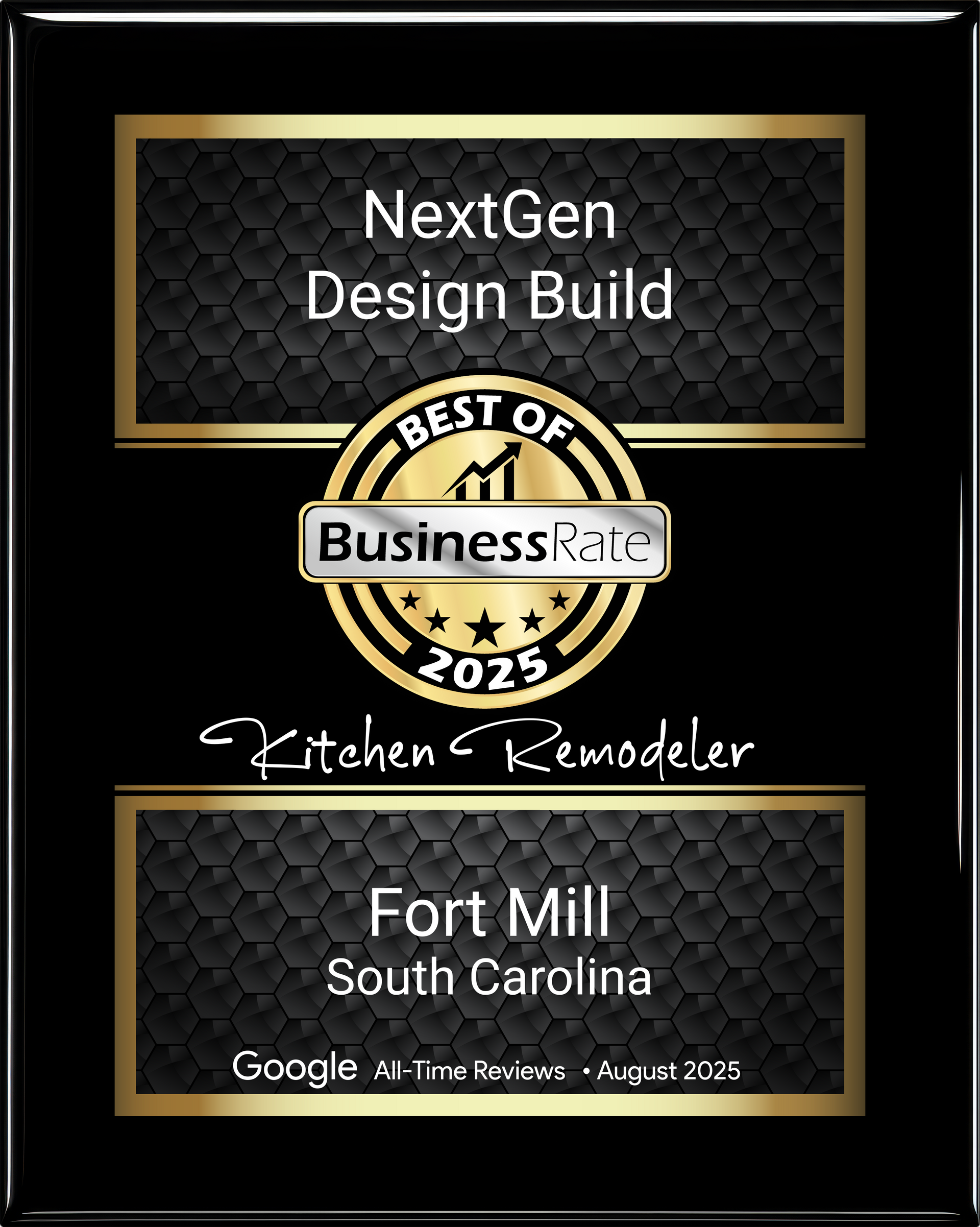 Best Kitchen Remodeler of 2025 Award - Business Rate
