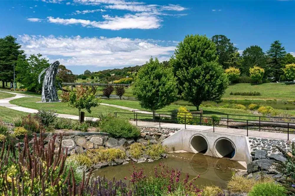 There is a Bridge Over a Pond in the Middle of a Park — Simmonds Kitchens & Detailed Joinery in Walcha, NSW