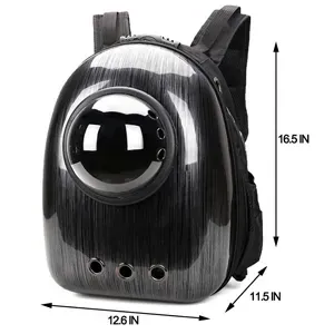 Gloss Black Breathable Pet Carrier
