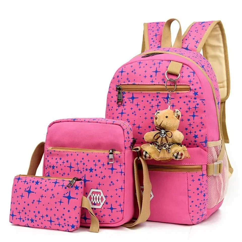 Pink Starry Sky School Bag