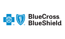The logo for bluecross blueshield is a blue cross with a medical symbol on it.
