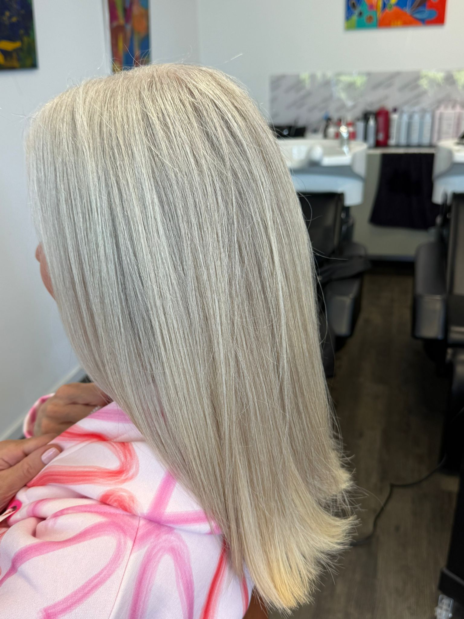 Blonde Strähnen Langhaar – Friseur Heepen