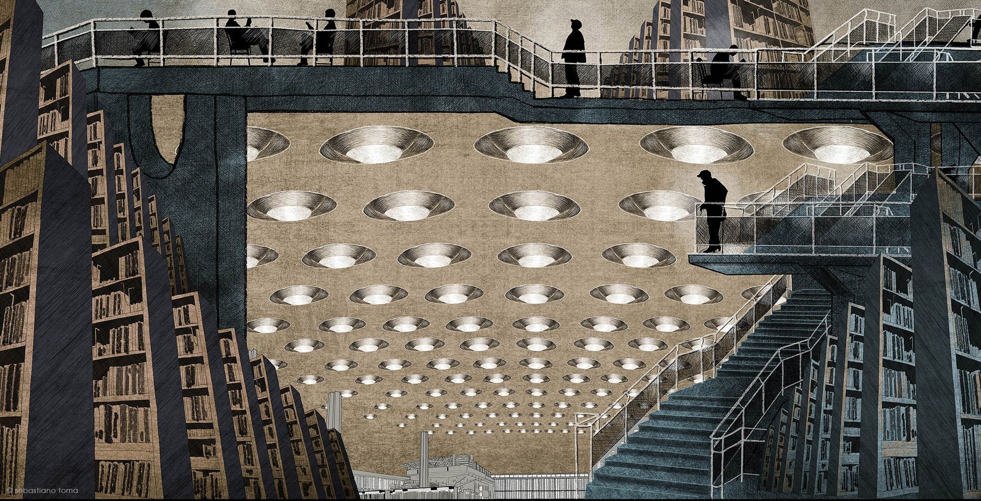 himmel-über-berlin, Les Ailes du désir d'Othman Louati, dessin ©Sebastiano Toma