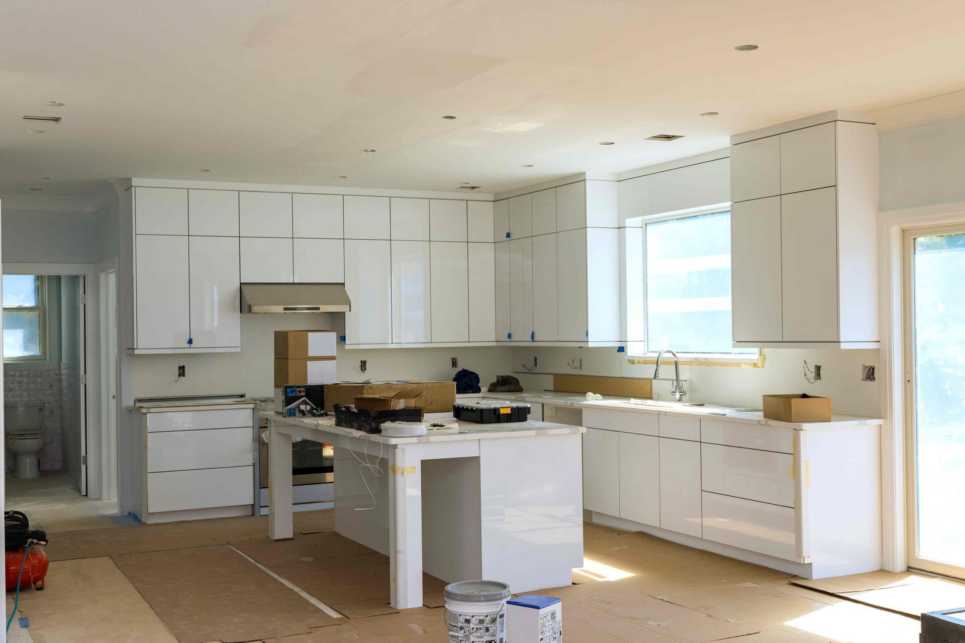 Refinished kitchen cabinetry in a Sarasota home