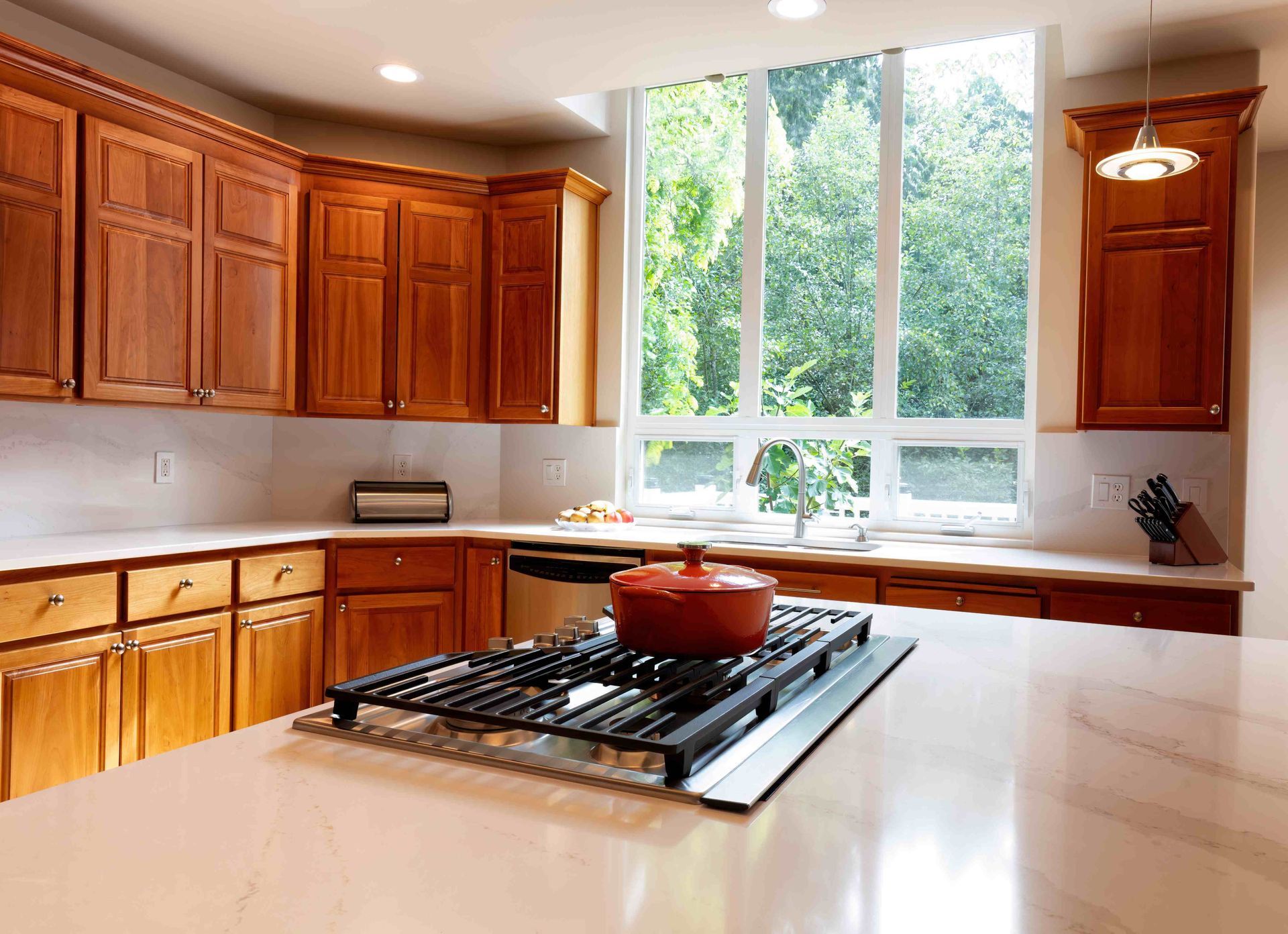 Wood kitchen cabinetry