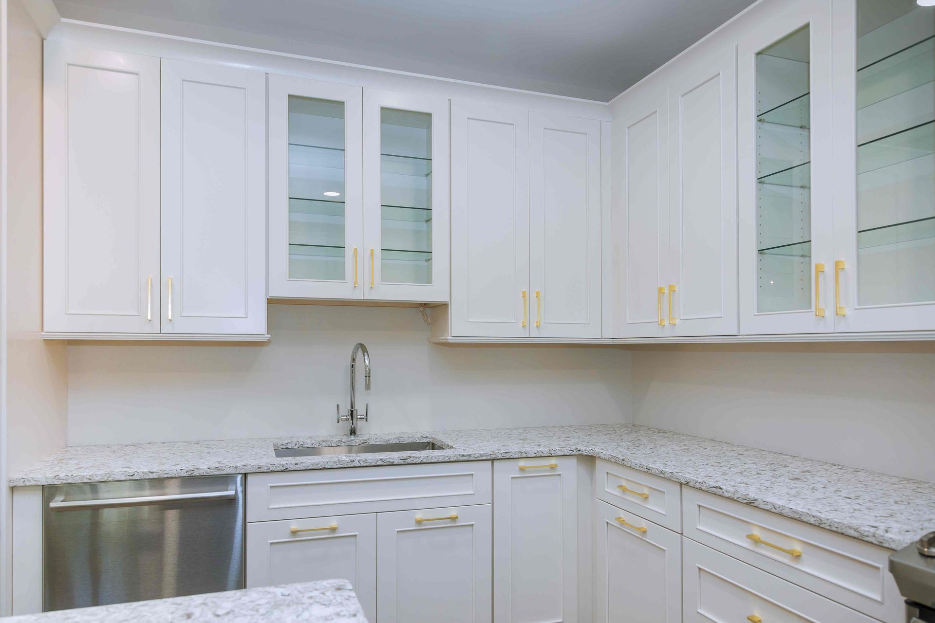 Classic white cabinets in a kitchen