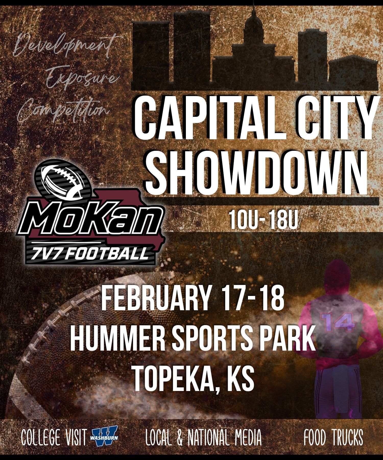 A poster for the capital city showdown on february 17 and 18