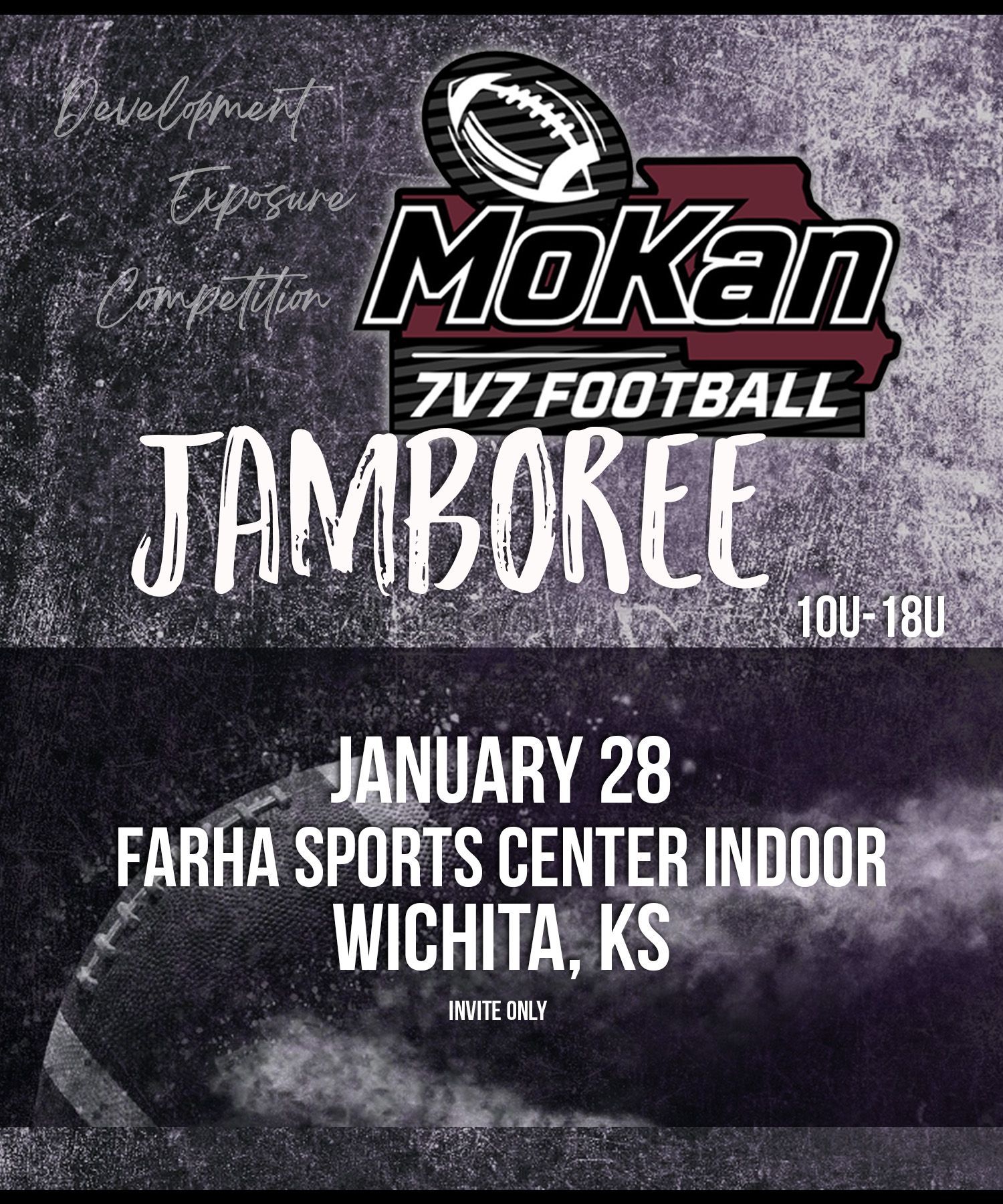 A poster for a football game between makan and jamboree on january 28.
