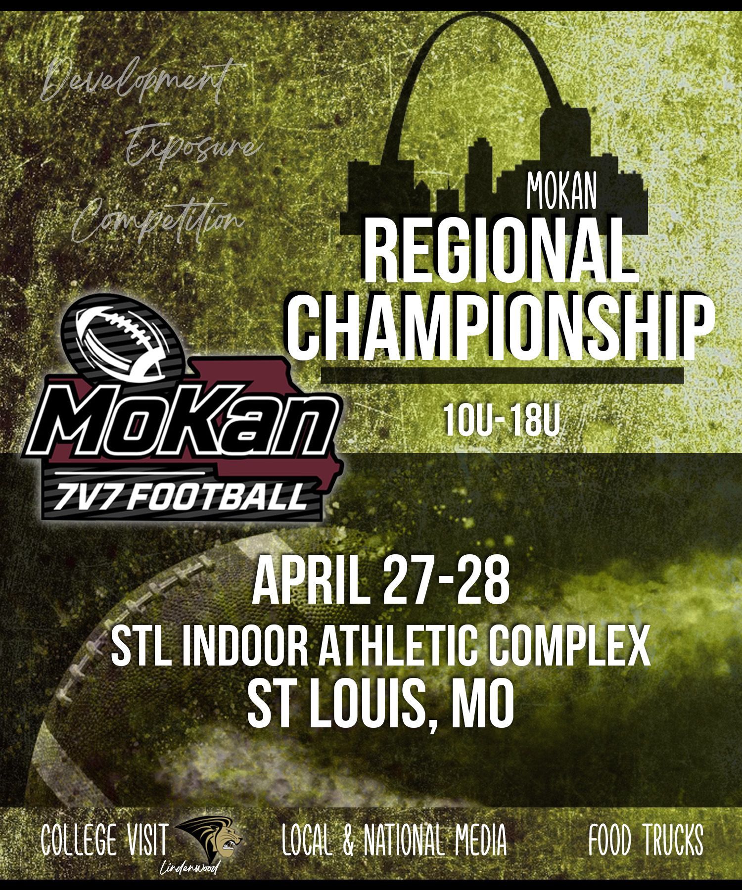 A poster for the regional championship for 7v7 football