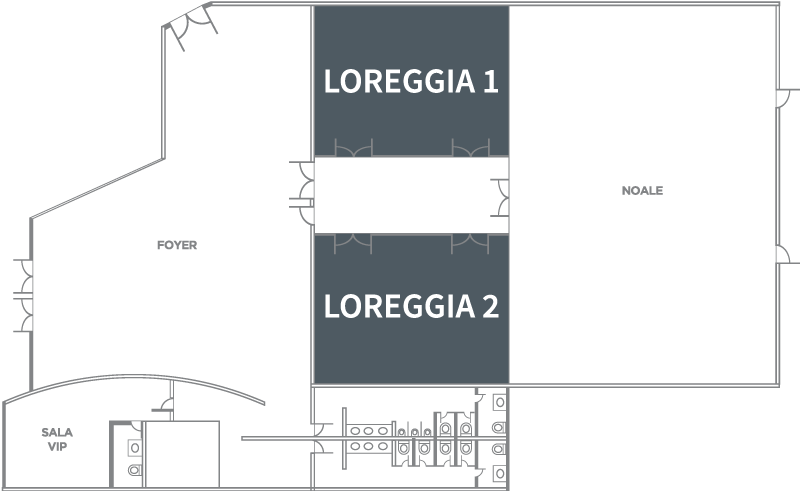 Planta baixa de um espaço para eventos com os dizeres