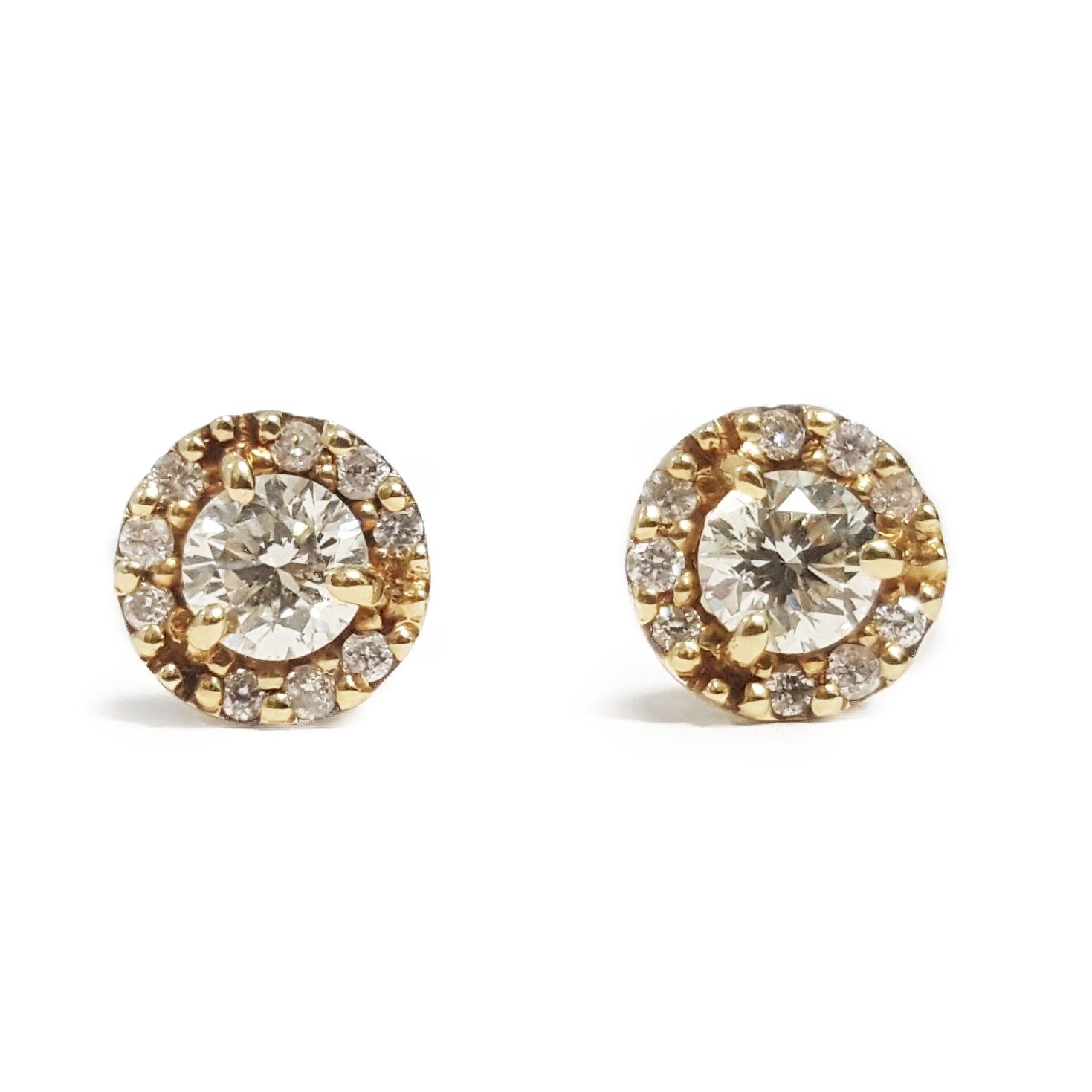 Diamond Halo Studs