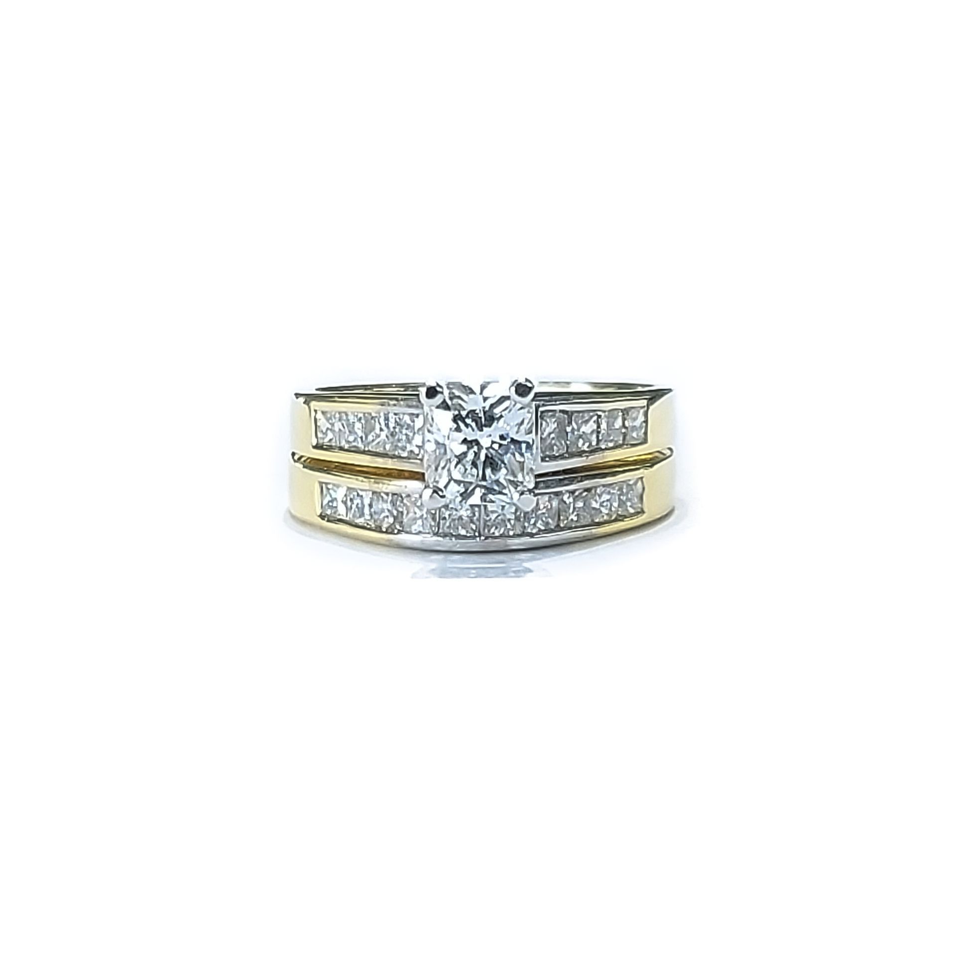 Radiant Cut Wedding Set