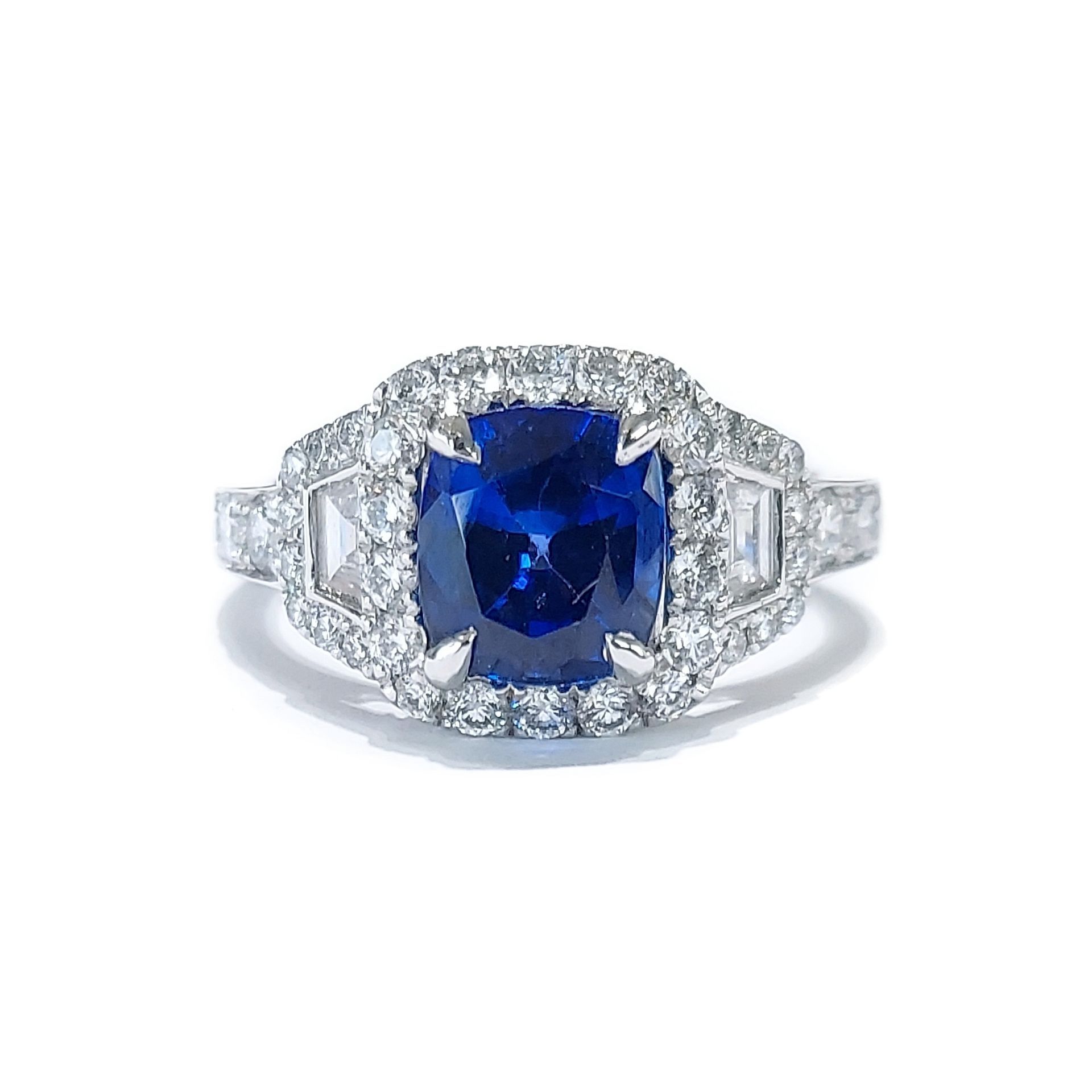 Cushion Cut Sapphire Ring