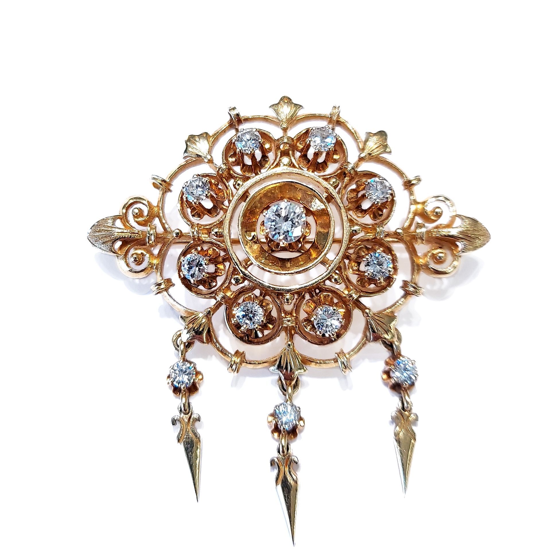 Vintage Diamond Brooch / Pendant