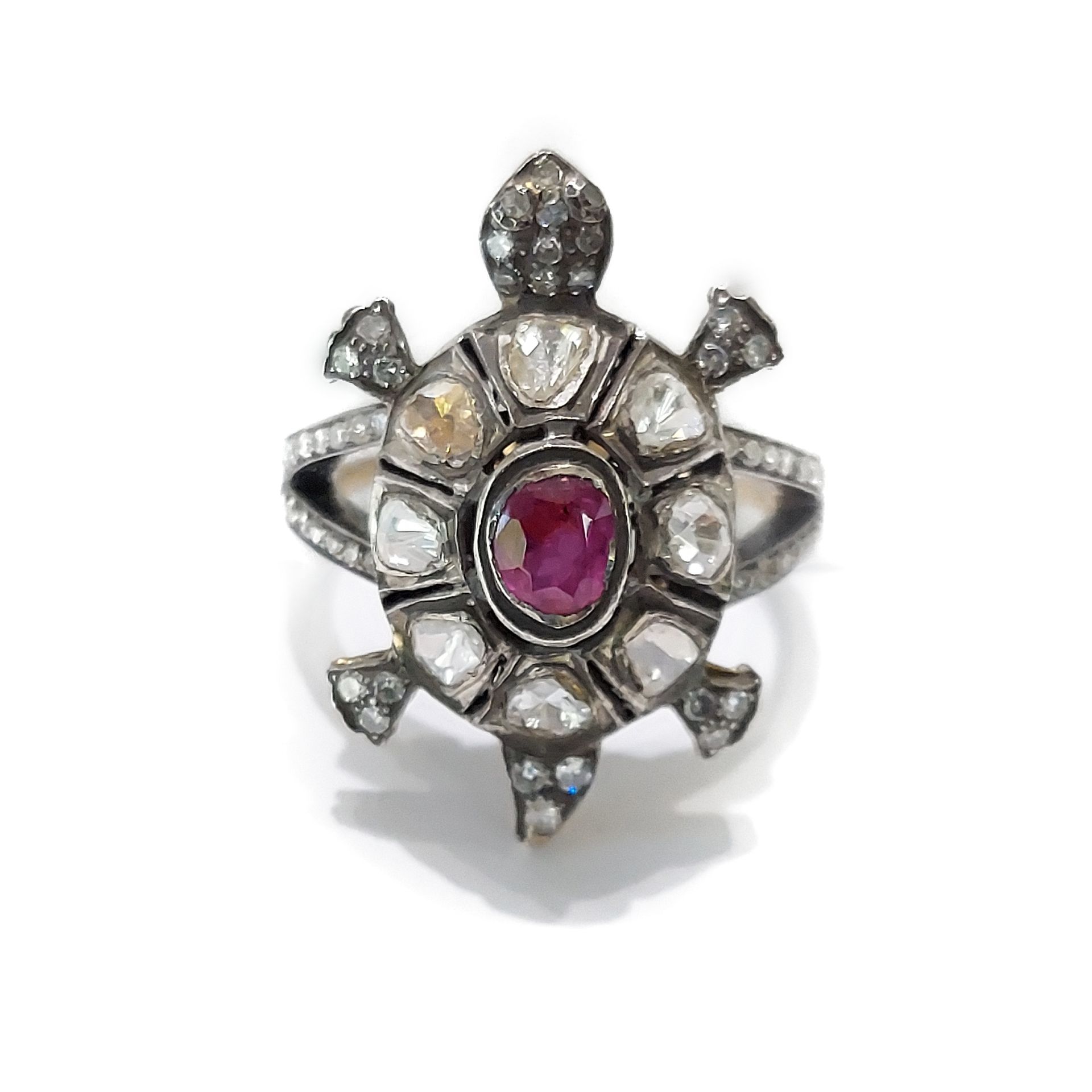Diamond Turtle Ring