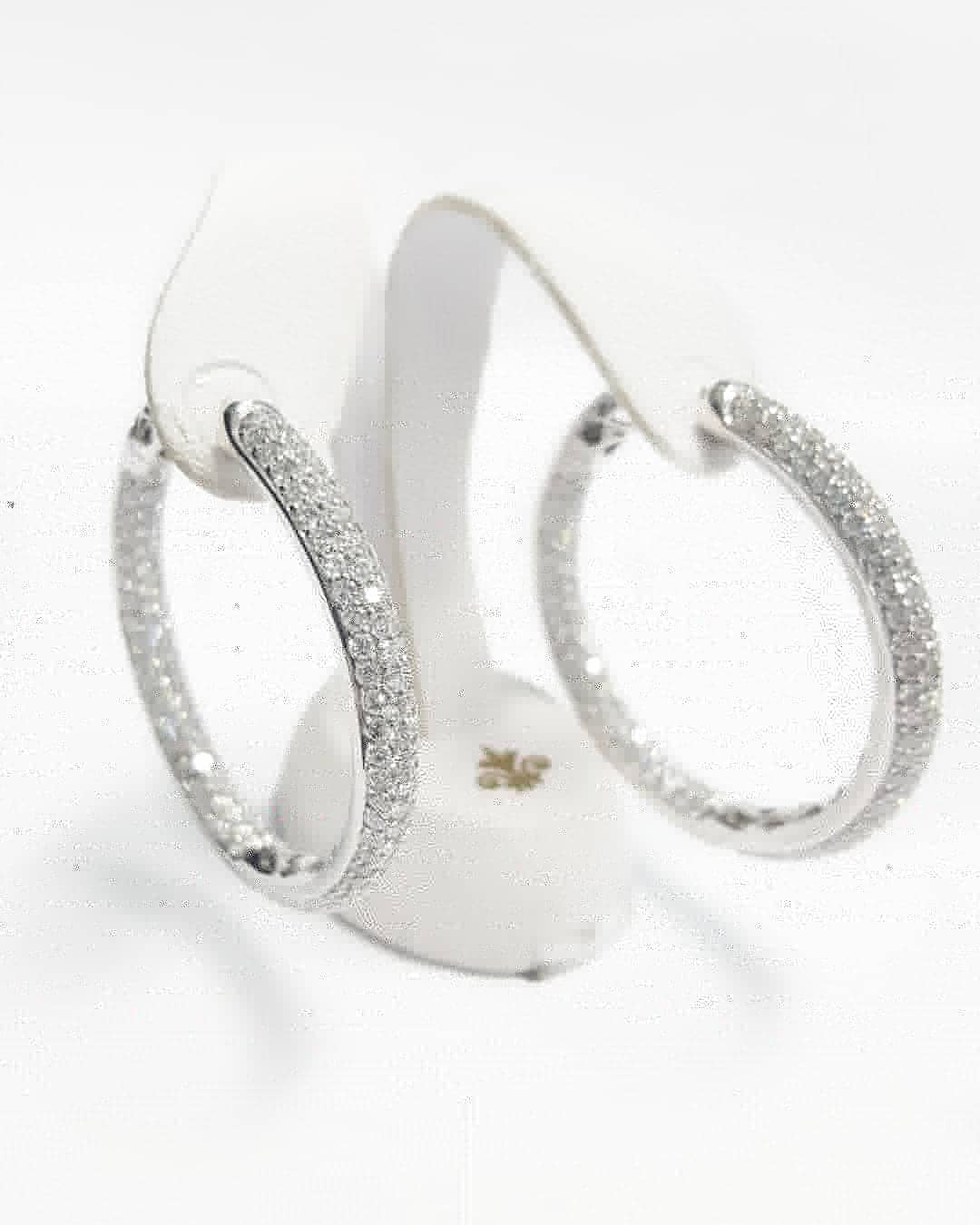 Extra Large Diamond Hoops