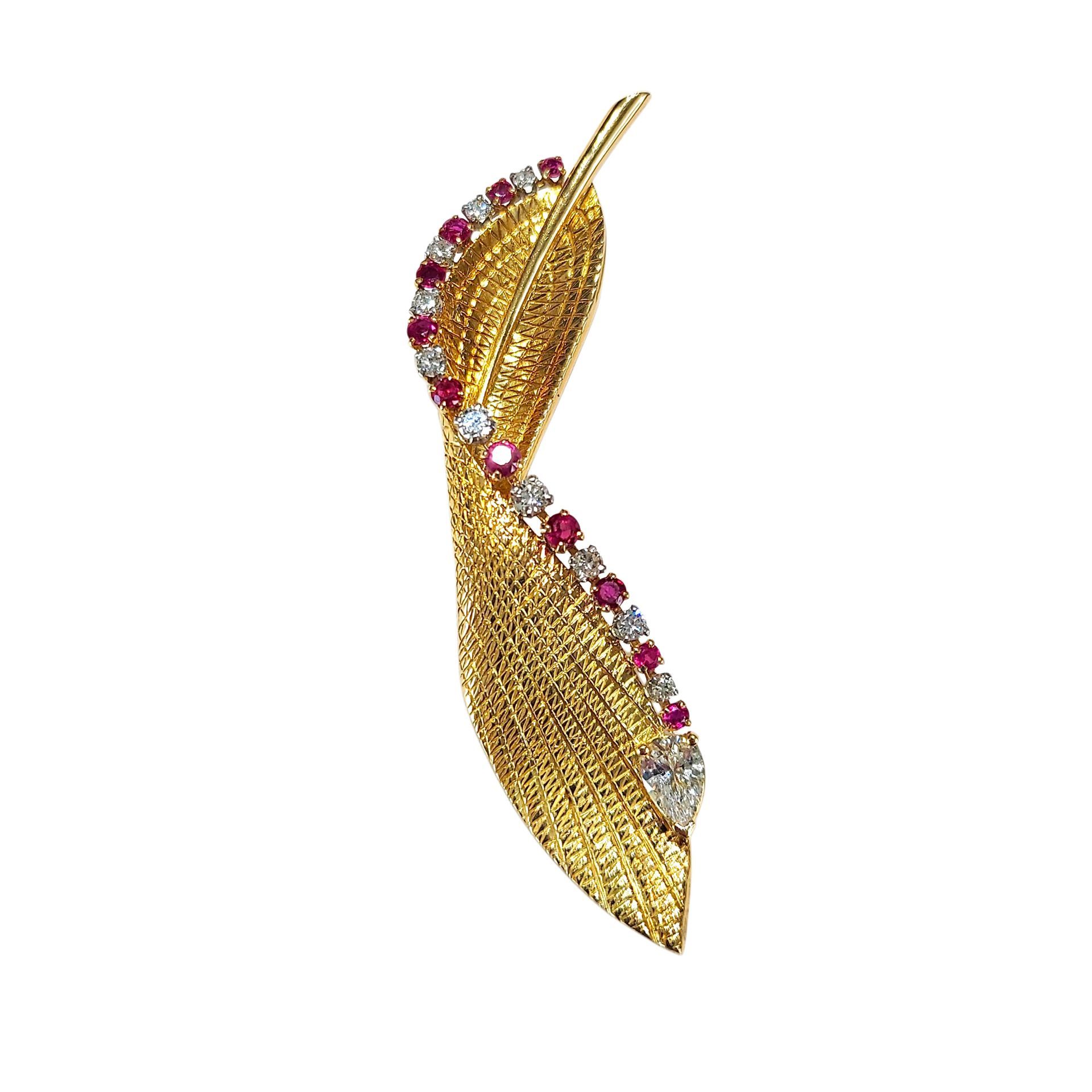 Feather Brooch