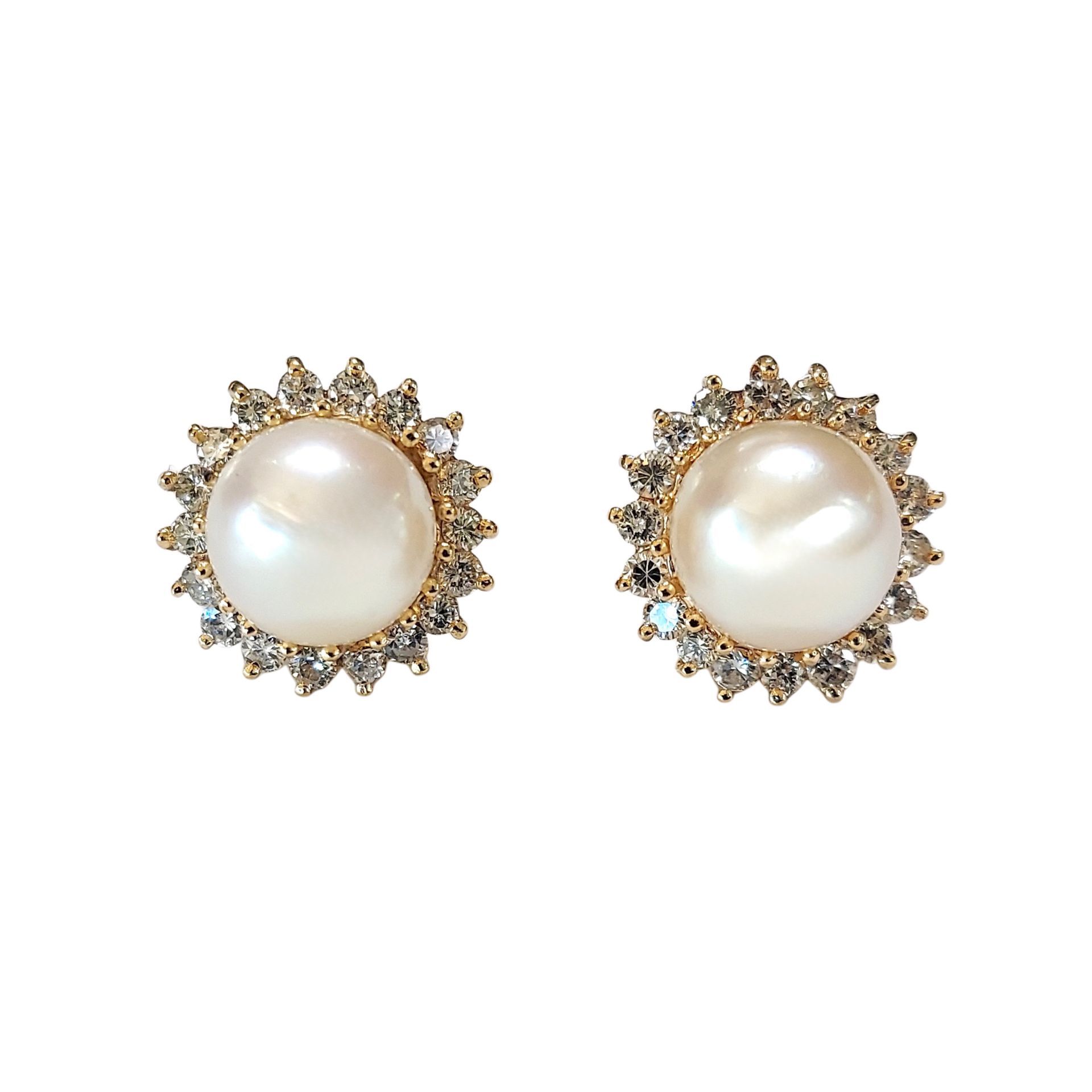 Pearl & Diamond Earrings
