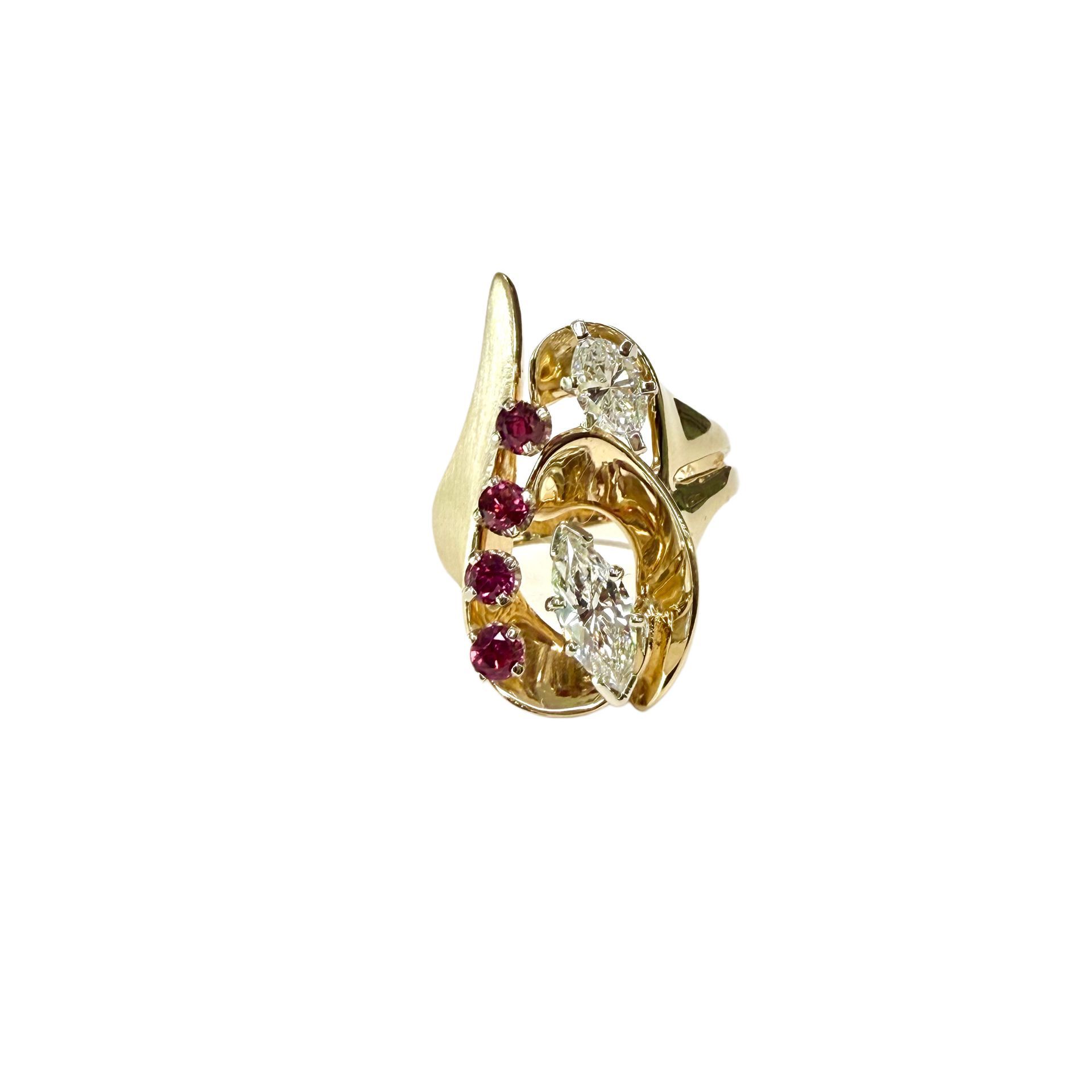 Diamond & Ruby Cocktail Ring