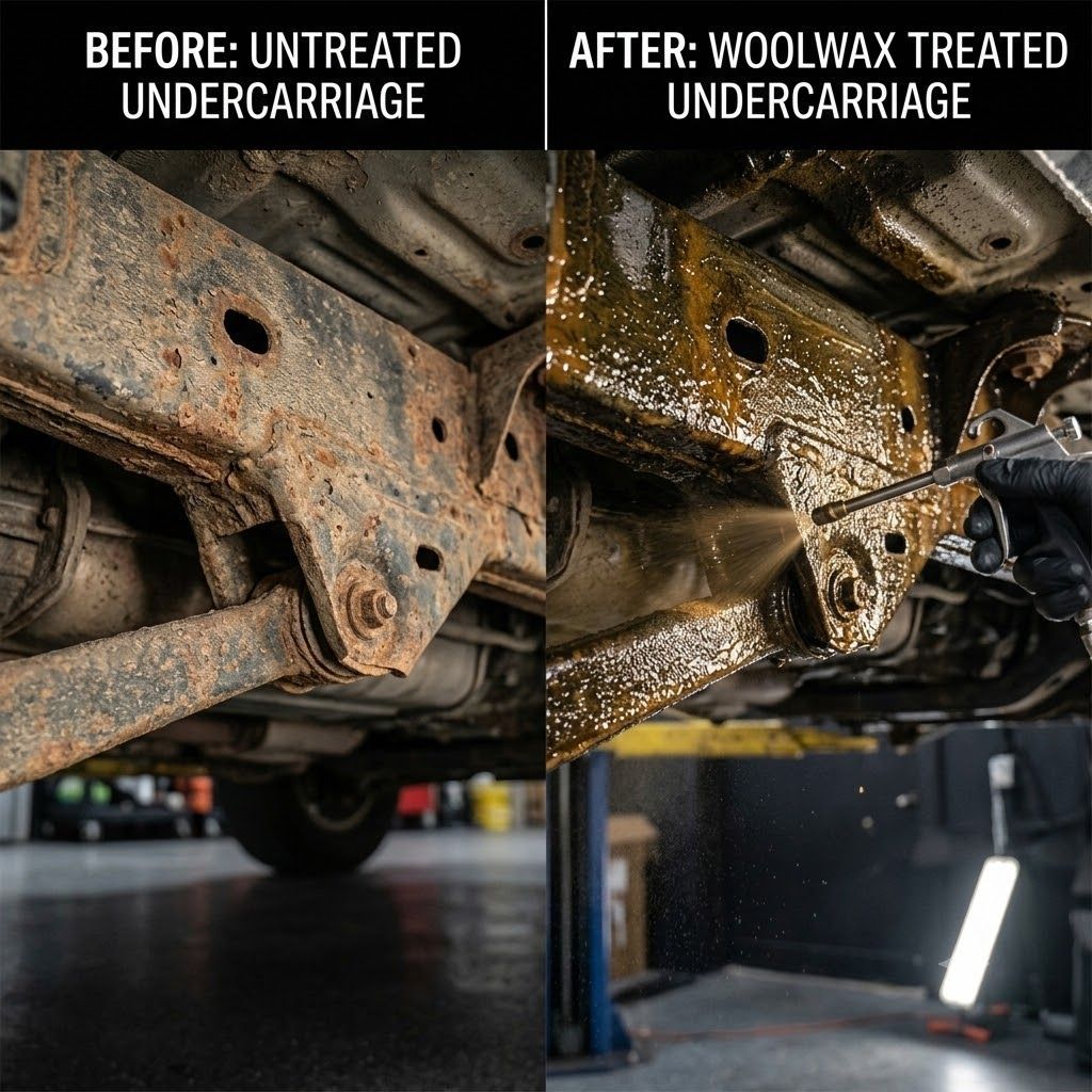 Woolwax undercarriage rust prevention applied by Ceramic Works LLC Beckley WV