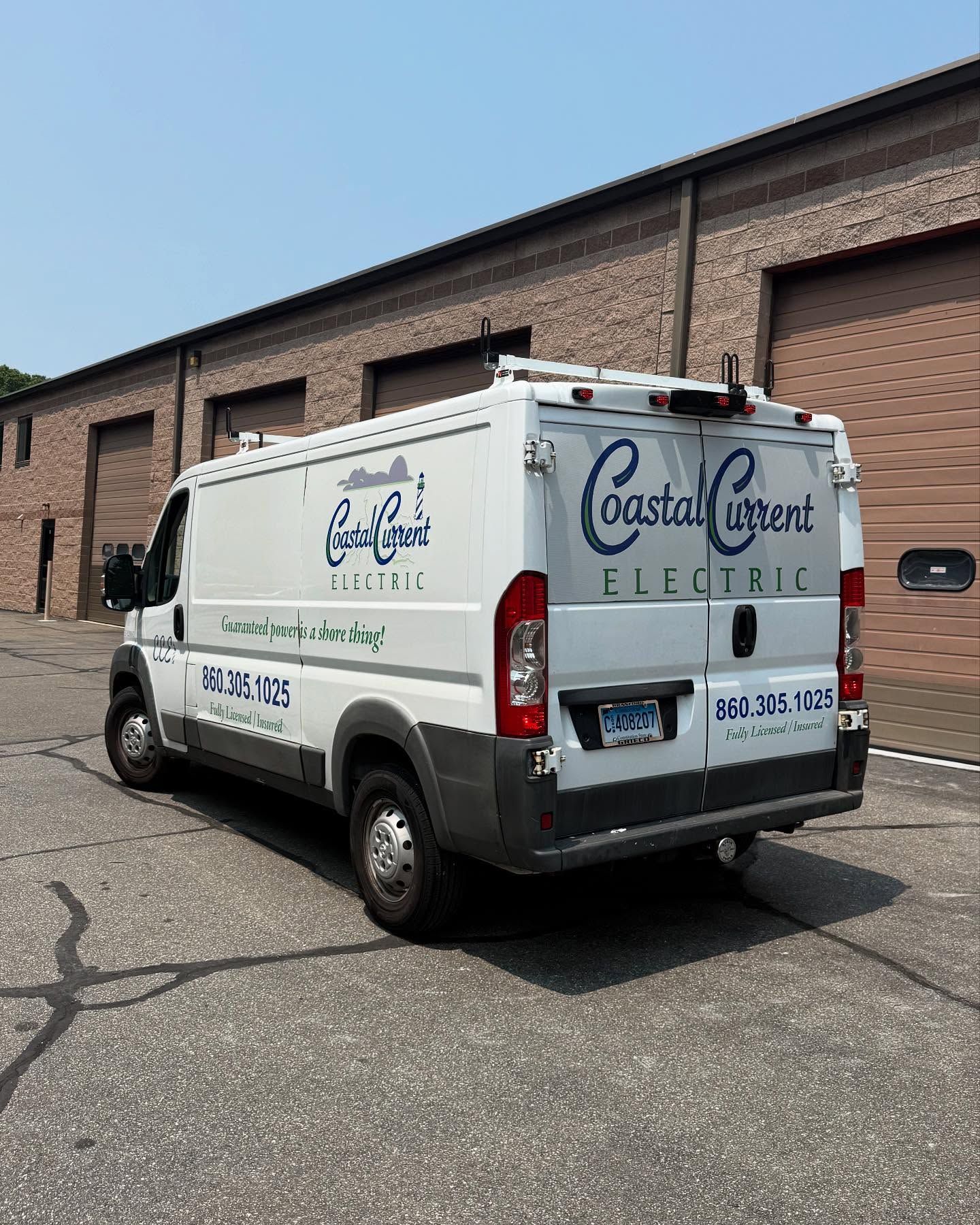 White van with