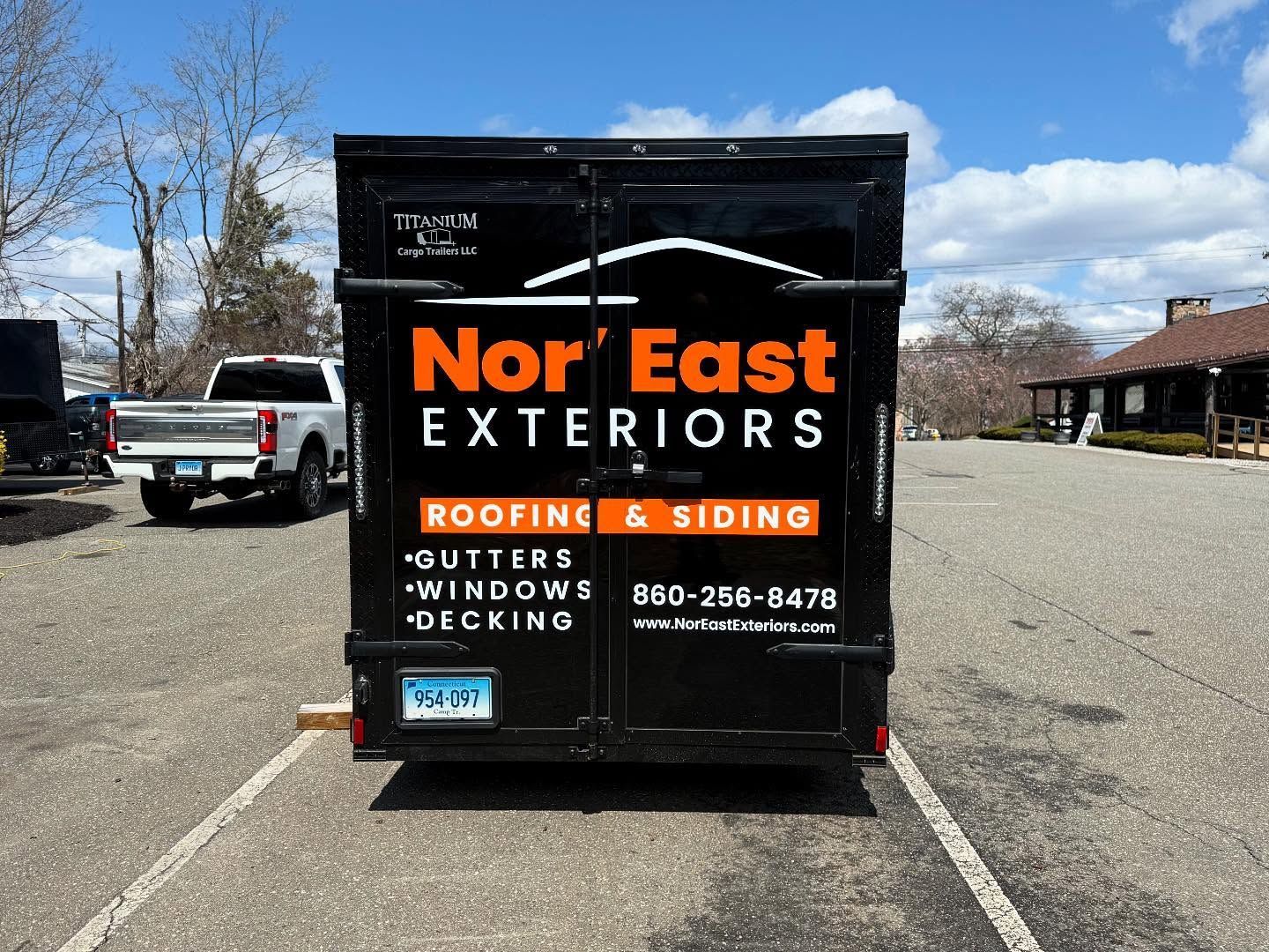 Black trailer with 